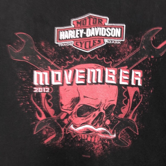 SOLD Vintage Harley Davidson 2012 Movember Shirt - Picture 3 of 6